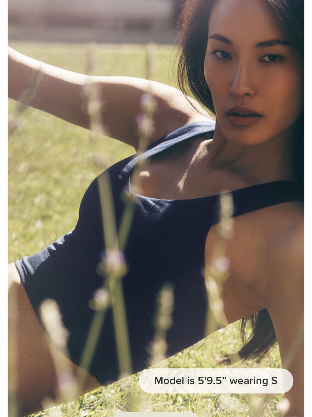 ALO Airbrush Real Bra tank size S Navy - Picture 3 of 3